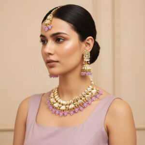 Karisma Lavender Colour Necklace Set