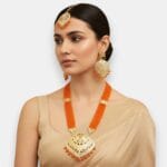 Katrina-Orange-Long-Punjabi-Jewellery Katrina Orange Long Punjabi Jewellery