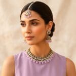 Katyayani Mirror Jewellery Set - Lavender