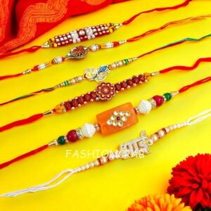 Kundan Rakhi Set of 6