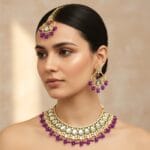 Mouni Purple Kundan Jewelry