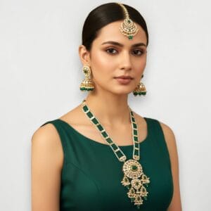 Rani Long Jewellery Set - Green