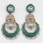 Blue-Meher-Kundan-Chandbali-Earrings-01 Blue Meher Kundan Chandbali Earrings