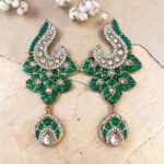 Noor-e-Shahi-Green-Kundan-Statement-Earrings-02 Noor-e-Shahi Green Kundan Statement Earrings